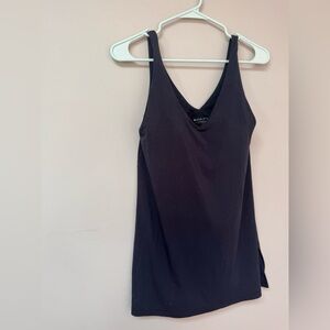 Athleta Black Tank Top with Built in Unlined Bra
